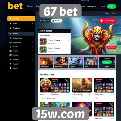 Interface do usuário do site 67 bet é intuitiva